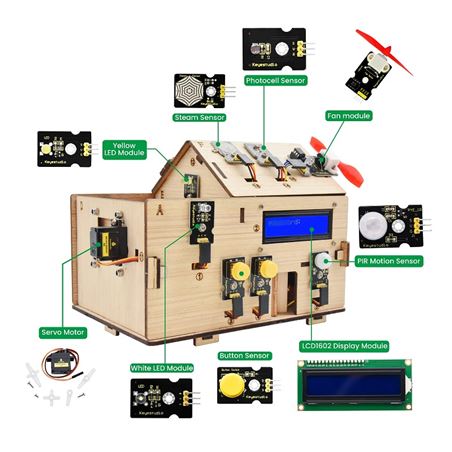 Keyestudio Kit Smart Home para Arduino con placa Keyestudio PLUS