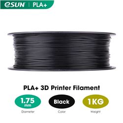 eSUN Filamento 3D PLA+ 1.75mm 1Kg NEGRO 2