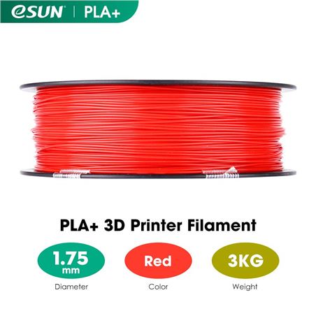 eSUN Filamento 3D PLA+ 1.75mm 1Kg ROJO