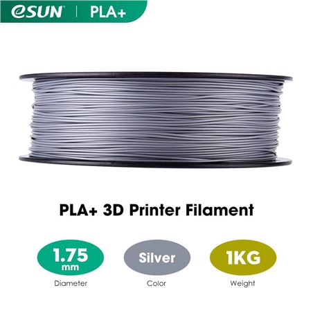 eSUN Filamento 3D PLA+ 1.75mm 1Kg PLATA