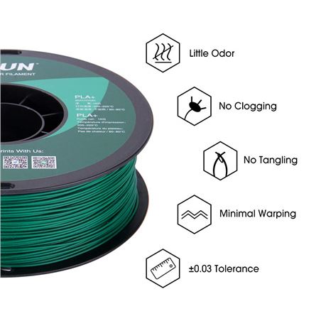 eSUN Filamento 3D PLA+ 1.75mm 1Kg VERDE