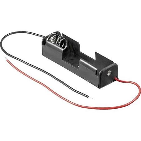 Portapilas 1x1 pilas AAA con el cable pelado