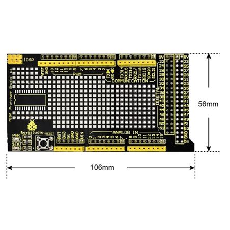 Keyestudio Shield MEGA V3 para Arduino con Protoboard