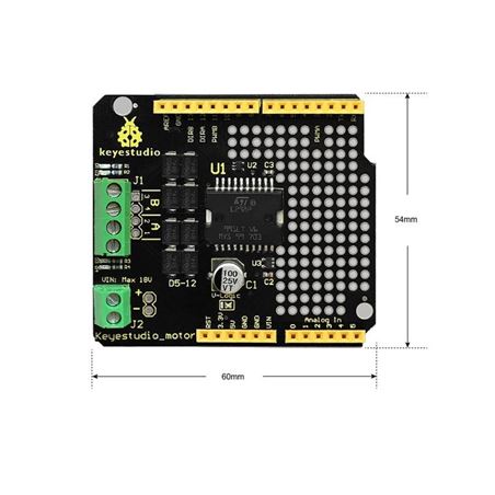 Keyestudio Shield L298P controlador de motor DC de 2A