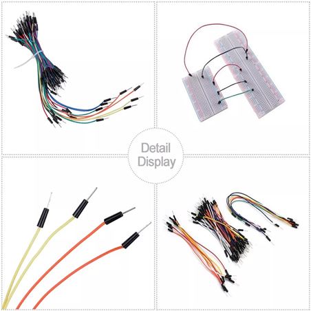 Keyestudio Conjunto de cables para protoboard (3 packs de 65 unidades)