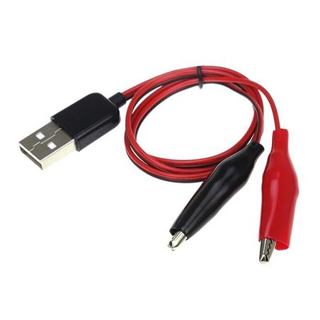 Cable USB con pinza cocodrilo