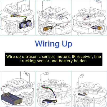 Keyestudio Kit Mini Smart Turtle Robot Car para micro:bit (no incluida)