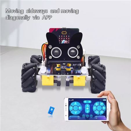 Keyestudio 4WD Mecanum Wheel Robot Car Kit para micro:bit (no incluida)