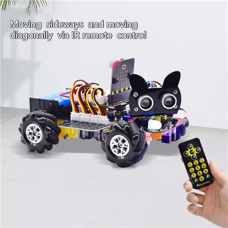 Keyestudio 4WD Mecanum Wheel Robot Car Kit para micro:bit (no incluida)