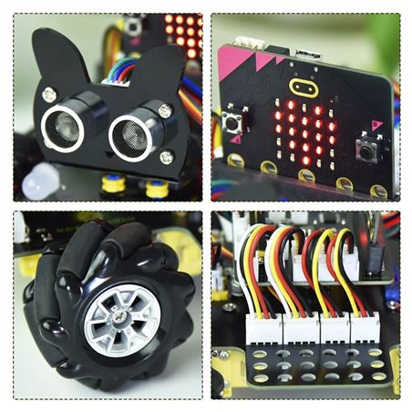 Keyestudio 4WD Mecanum Wheel Robot Car Kit para micro:bit (no incluida)