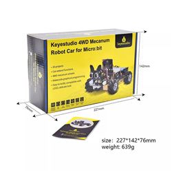 Keyestudio 4WD Mecanum Wheel Robot Car Kit para micro:bit (no incluida)