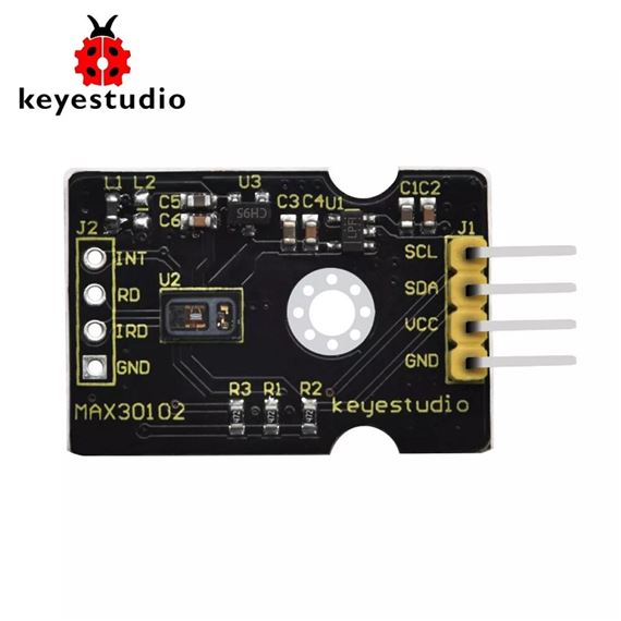 Keyestudio Sensor de frecuencia cardíaca para el dedo o la muñeca MAX30102