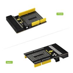 Keyestudio Shield para micro:bit con salidas tipo Pin y placa protobard 2
