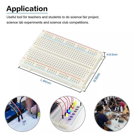 Keyestudio Protoboard 400 Puntos (3 unidades)