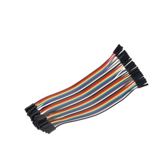 40 cables planos Dupont Hembra-Hembra de 10cm