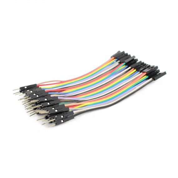 40 cables planos Dupont Macho-Hembra de 10cm (P8-C257