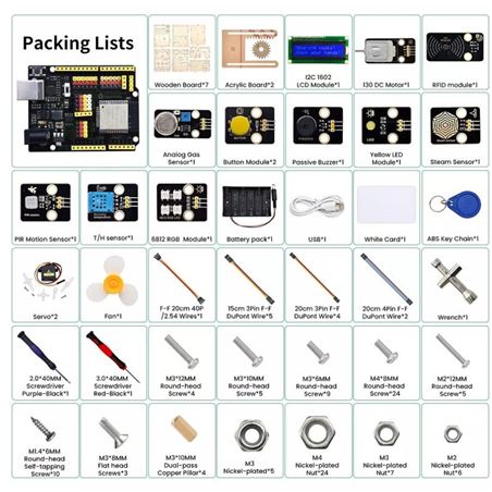 Keyestudio Kit Smart Home para Arduino con placa ESP32 STEAMakers