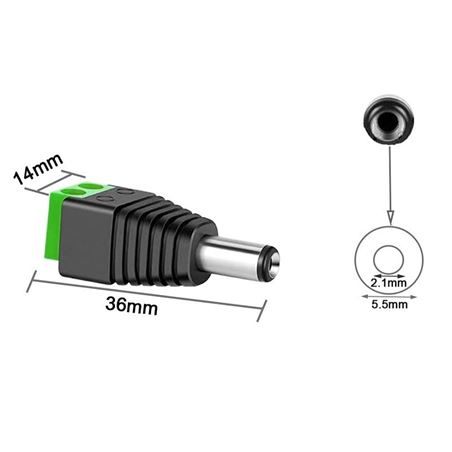 Conector macho de alimentación para proyectos de Arduino, ESP32...