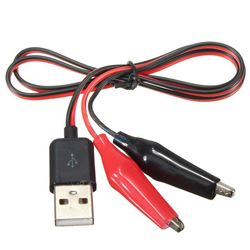 Cable USB con pinza cocodrilo