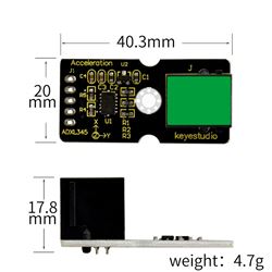 Keyestudio EASY Plug Sensor de aceleración de tres ejes ADXL345