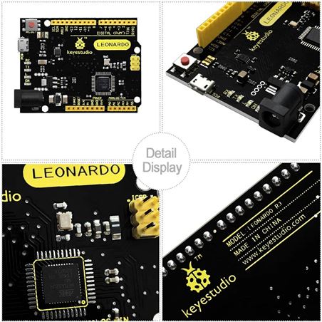 Keyestudio Leonardo R3 (basada en Arduino Leonardo, no incluye cable USB)