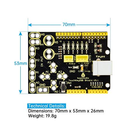 Keyestudio Shield teclado táctil USB (tipo Makey Makey)