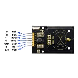 Keyestudio Sensor o lector de RFID (Identificación por radiofrecuencia) RC522 (sin Tarjeta o Tag)