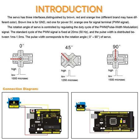 Keyestudio Micro Servo Motor 9G Azul con Ángulo de Rotación de 0 a 90º Grados