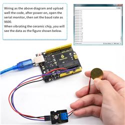 Keyestudio Sensor analógico piezoeléctrico de vibración cerámico
