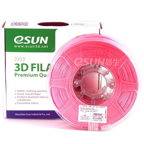 eSUN Filamento 3D ABS 1.75mm 0.5Kg ROSA