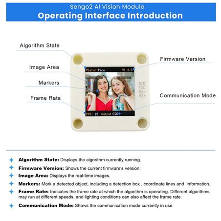 Keyestudio Cámara de reconocimiento Visual para Inteligencia Artificial Sengo2