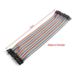 40 cables planos Dupont Macho-Hembra de 20cm
