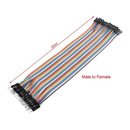 40 cables planos Dupont Macho-Hembra de 20cm