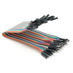 40 cables planos Dupont Macho-Hembra de 20cm 2