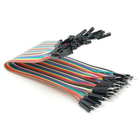 40 cables planos Dupont Macho-Hembra de 20cm