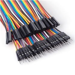 40 cables planos Dupont Macho-Hembra de 20cm