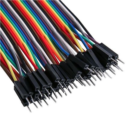 40 cables planos Dupont Macho-Macho de 20cm