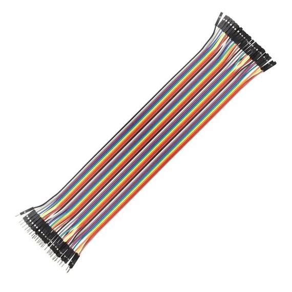 40 cables planos Dupont Macho-Hembra de 30cm