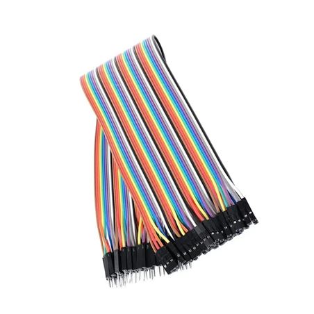40 cables planos Dupont Macho-Hembra de 30cm