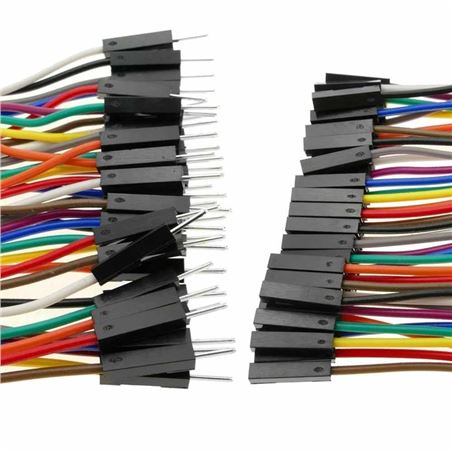 40 cables planos Dupont Macho-Hembra de 30cm
