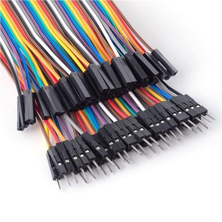 40 cables planos Dupont Macho-Hembra de 30cm