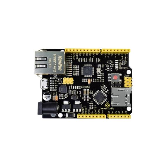 Keyestudio Placa basada en Arduino con conector ethernet W5500 (no incluye cable USB)