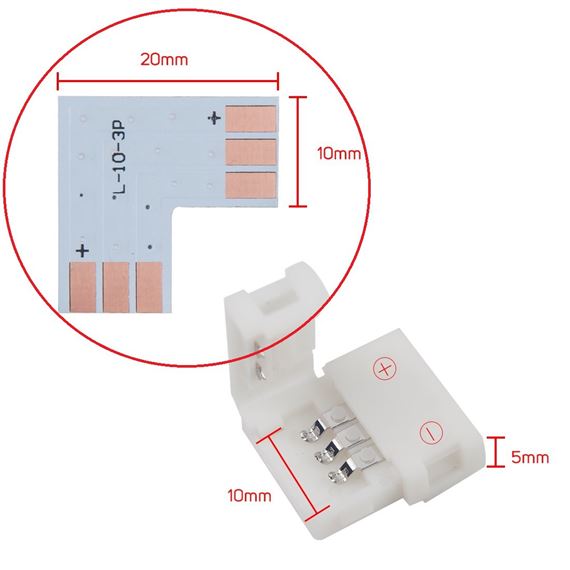 BTF-Lighting PCB Connector en L