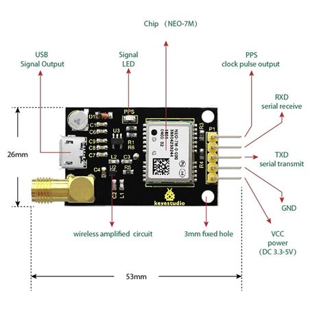 Keyestudio Módulo GPS NEO-7M