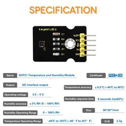 Keyestudio Sensor de temperatura y Humedad SHT31