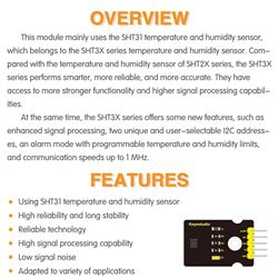 Keyestudio Sensor de temperatura y Humedad SHT31