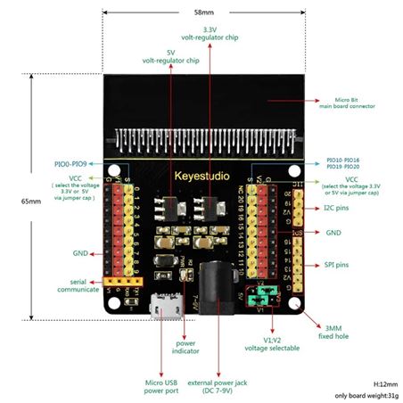 Keyestudio Shield para sensores V2 para micro:bit