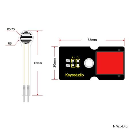 Keyestudio EASY Plug Sensor de presión de película delgada