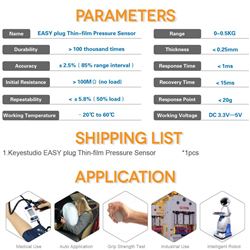 Keyestudio EASY Plug Sensor de presión de película delgada