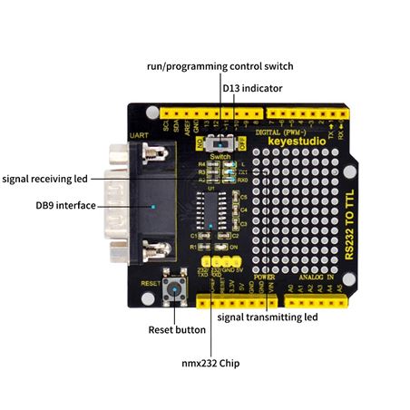 Keyestudio Shield de conversión RS232 a TTL